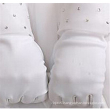 Высокое качество свадебные атласной свадебные перчатки дешевые наручные длина кружева перчатки